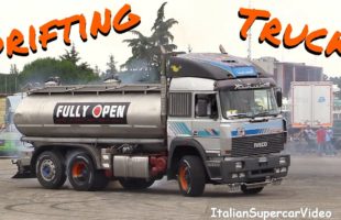 CRAZY Drifting Truck vs BMW e30 proto – Iveco Turbostar 190-48 – Rombo Rock 2016