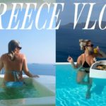 greece travel vlog: santorini + mykonos! villa tour, fav restaurants/beach clubs, outfits i wore