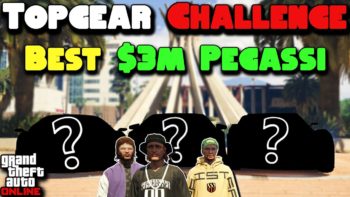 GTA 5 TOPGEAR ⭐ BEST $3,000,000 PEGASSI CAR CHALLENGE ⭐ ft. @twingeplaysgames & @HarmNone