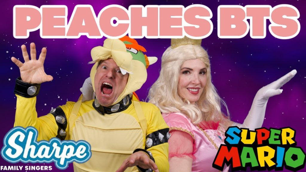 PEACHES | The Super Mario Bros. Movie – Behind The Scenes😂 @SharpeFamilySingers