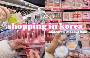 shopping in korea vlog 🇰🇷 2023 new skincare & makeup haul at Oliveyoung