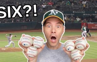 Snagging SIX FOUL BALLS during ONE MLB GAME — World Record!!!