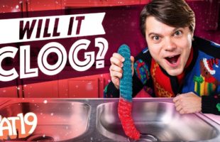 Will it Clog? Kitchen Sink VS Giant Gummy Worm | VAT19