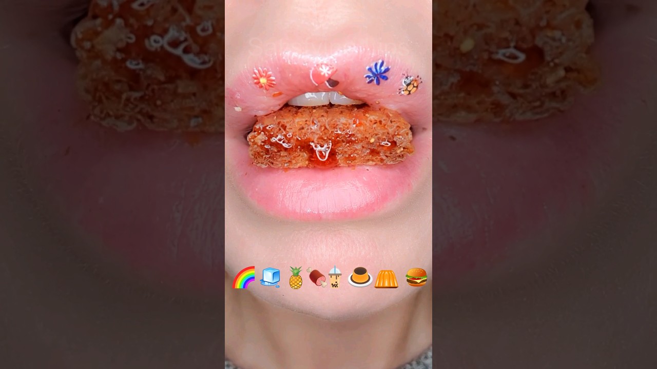 ASMR Satisfying Eating Delicious Emoji Foods #eatingvideo #asmr #mukbang