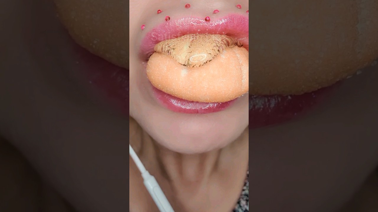 ASMR Satisfying Eating Emoji Marshmallows 🎃 #asmr #emojichallenge #satisfyingsounds