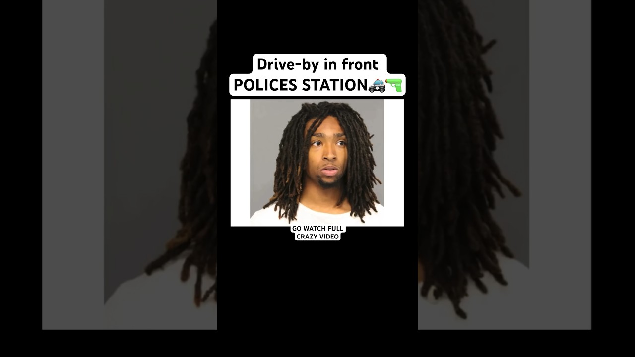 Gang Member does Drive-by in front POLICE STATION🤦🏽‍♂️🤯 #TTRTV #chicago #gangmember