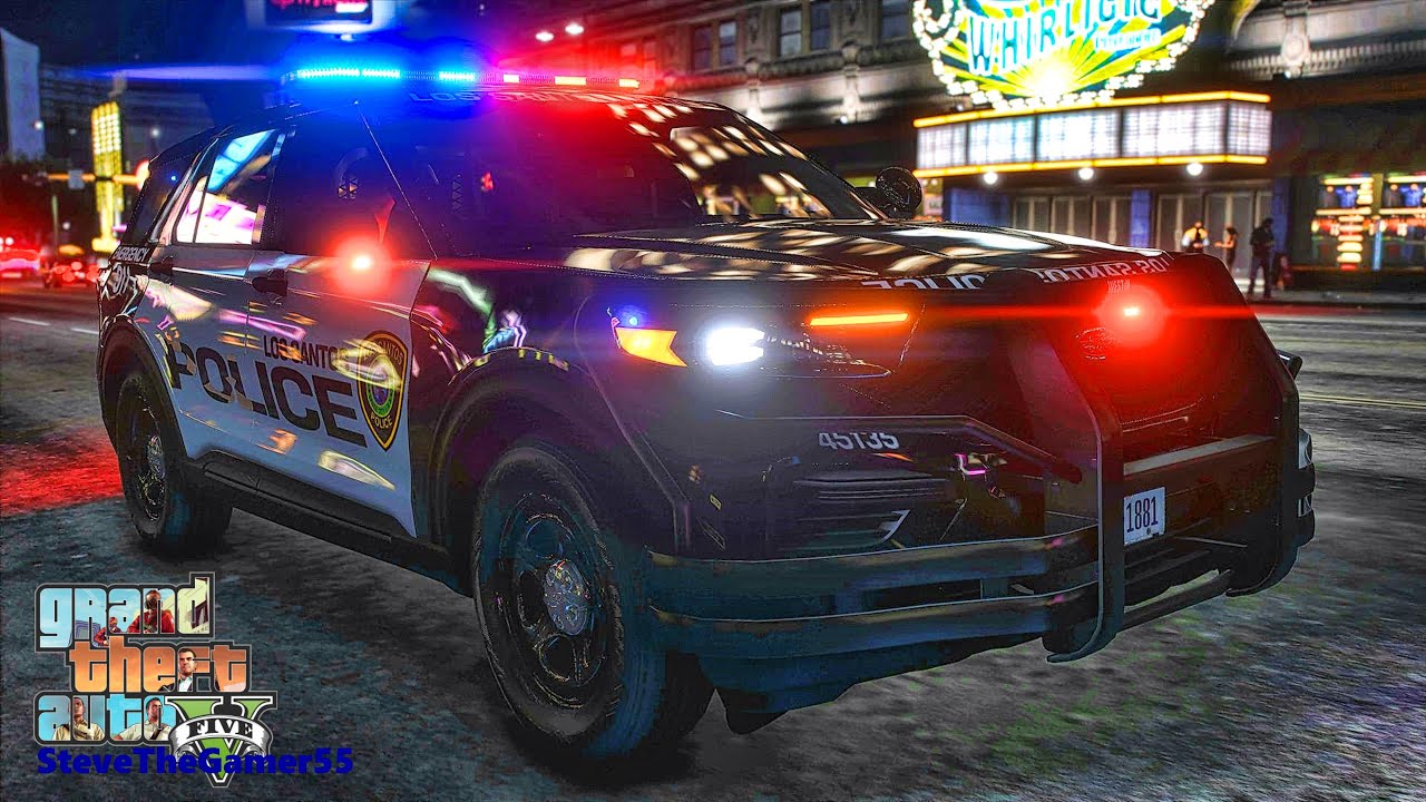 Playing GTA 5 As A POLICE OFFICER City Patrol| HPD|| GTA 5 Lspdfr Mod| 4K