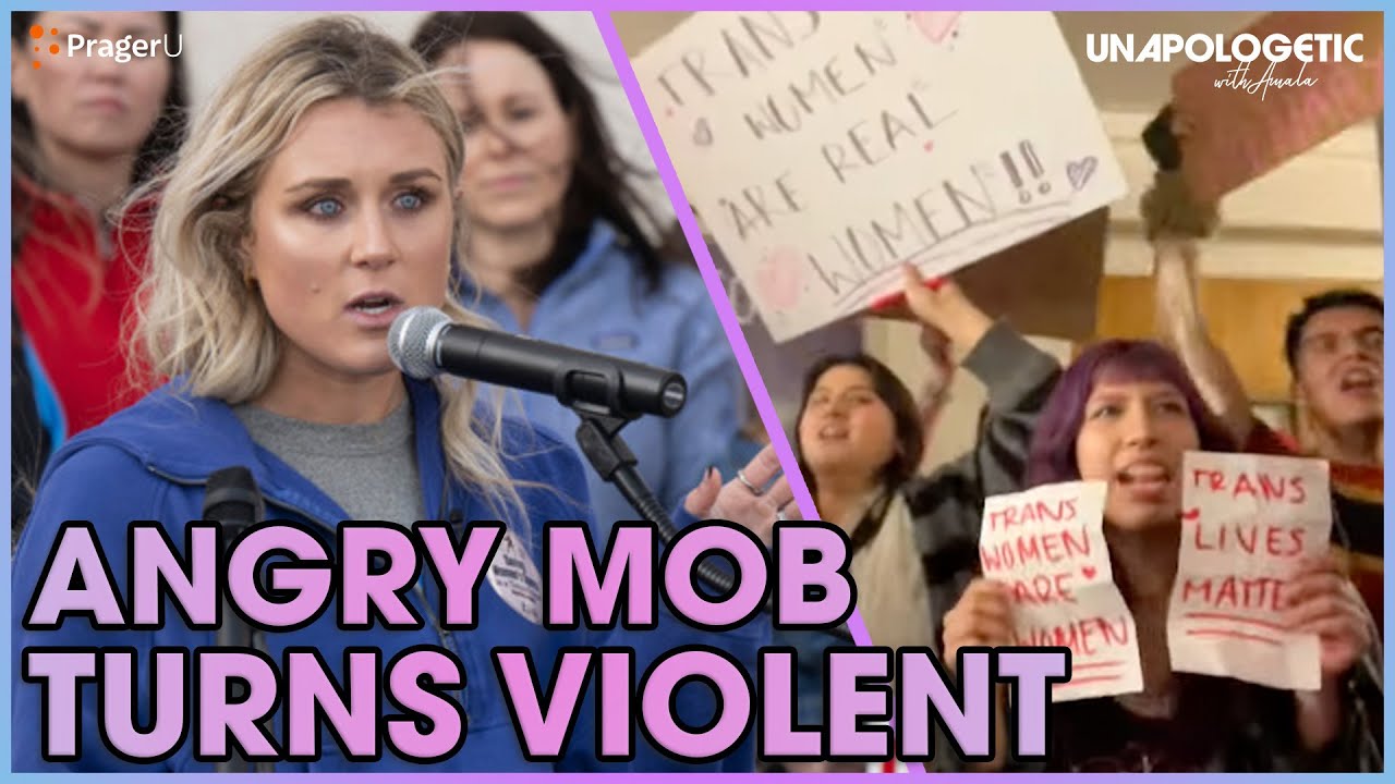 Riley Gaines ATTACKED By Trans Activist Mob – Unapologetic LIVE