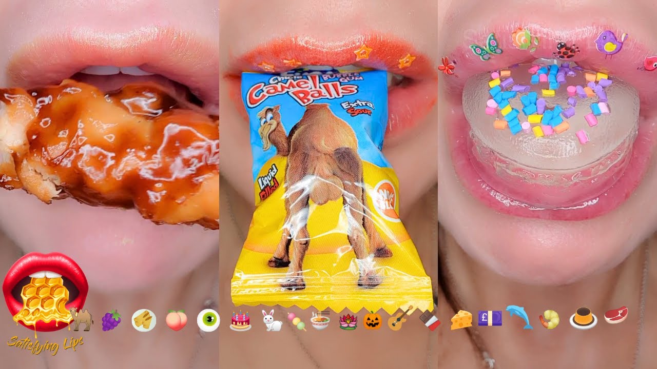 Satisfying Emoji Food Challenge! Watch ASMR Mukbang Noodles Prawn Jelly 먹방