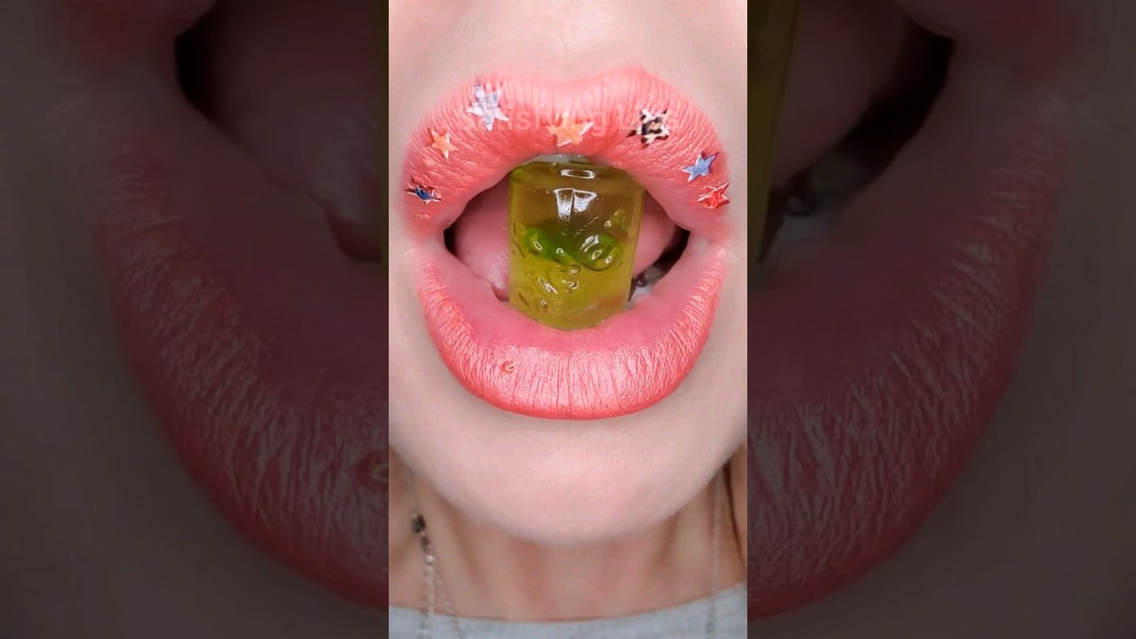 ASMR Satisfying Eating Cute Jelly Can #asmr #jelly #satisfying