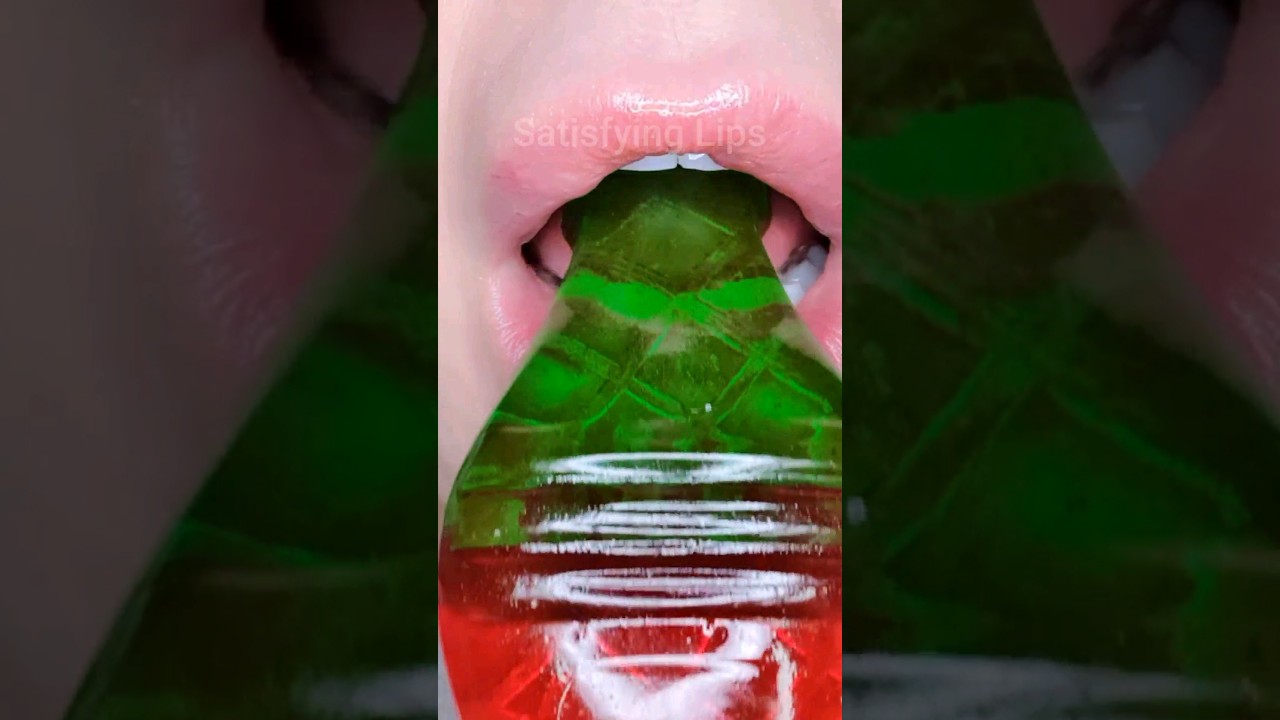 ASMR Satisfying Eating Gummy Bottle 🍼 #asmrvideo #asmr #asmreating