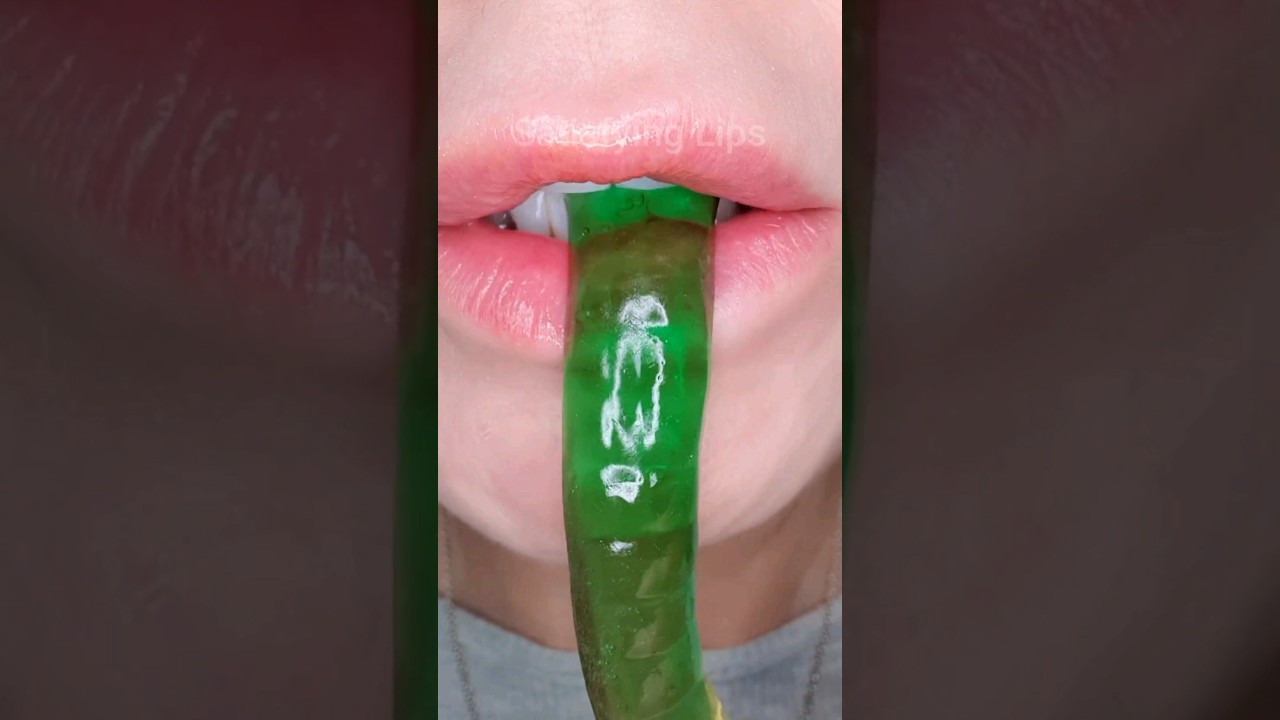 ASMR Satisfying Eating Gummy Snake 🐍 #asmrsounds #gummy #satifyingsounds