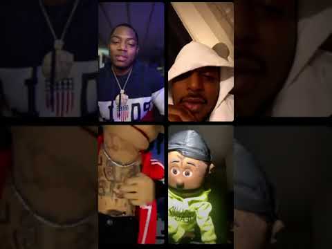 FBG Cash On Live with 16ShotEm Roasting a Puppet (Hilarious)