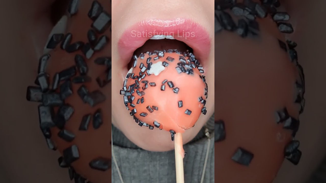ASMR Satisfying Eating Chocolate Gummy Ball #asmr #chocolate #mukbang