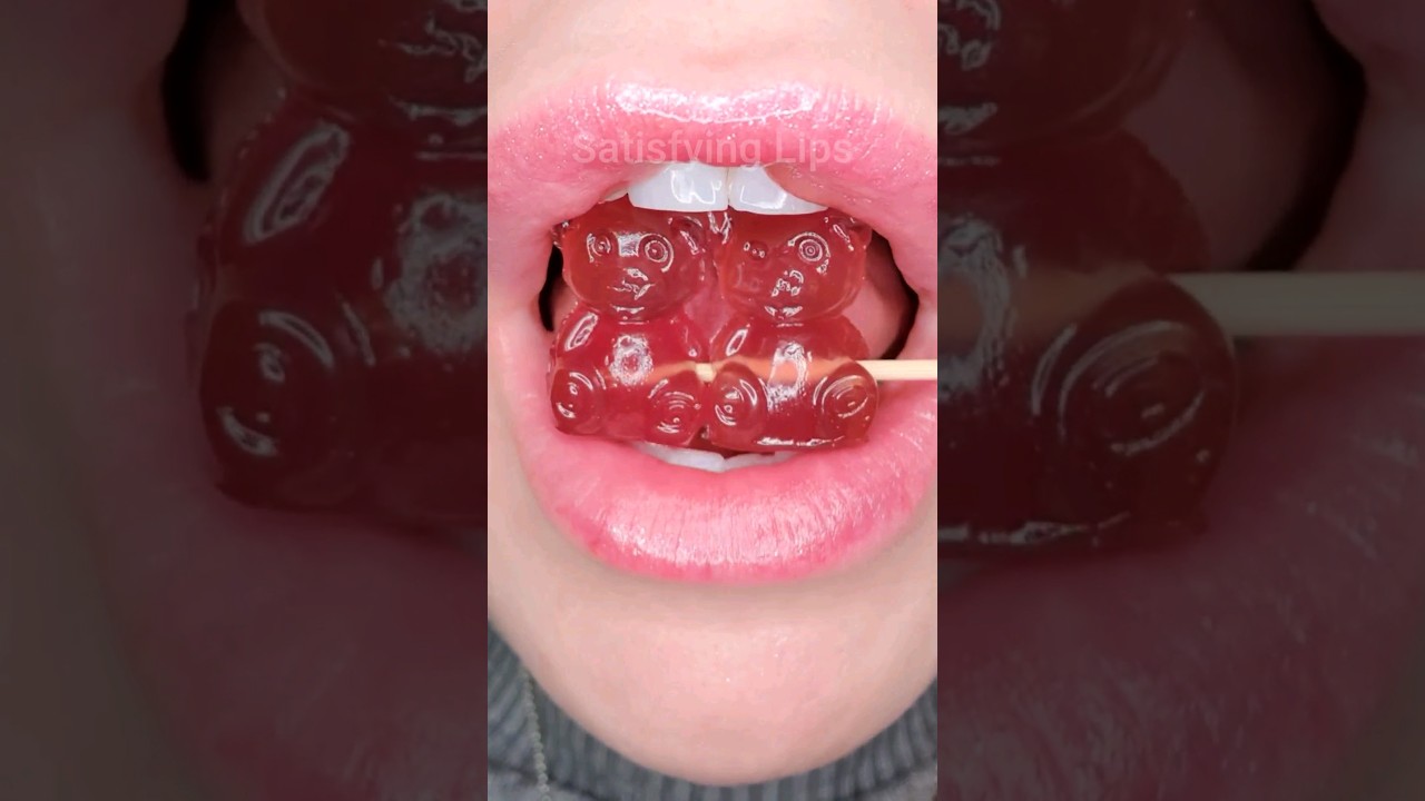 ASMR Satisfying Eating Gummy Bears 🐻 #asmr #asmreating #asmrvideo