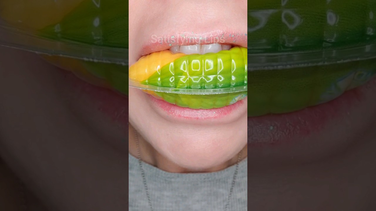 ASMR Satisfying Eating Gummy Corn 🌽 #asmr #corn #asmrsounds