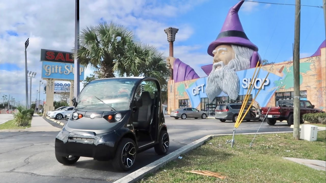 Exploring Hwy 192 In Kissimmee On My New Golf Cart – Weird Places / Sewage Leaks & Empty Buildings