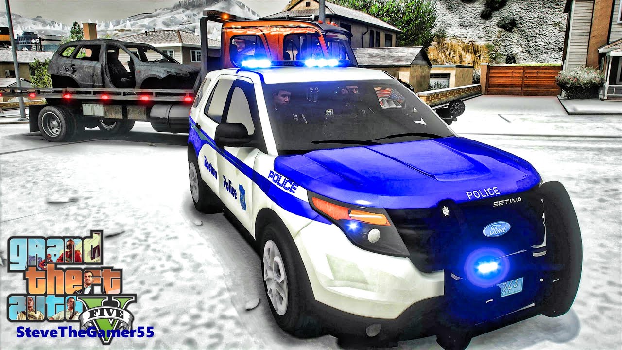 Playing GTA 5 As A POLICE OFFICER City Patrol| Boston|| GTA 5 Lspdfr Mod| 4K
