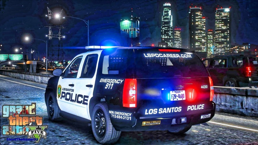 Playing GTA 5 As A POLICE OFFICER City Patrol| HPD|| GTA 5 Lspdfr Mod| 4K