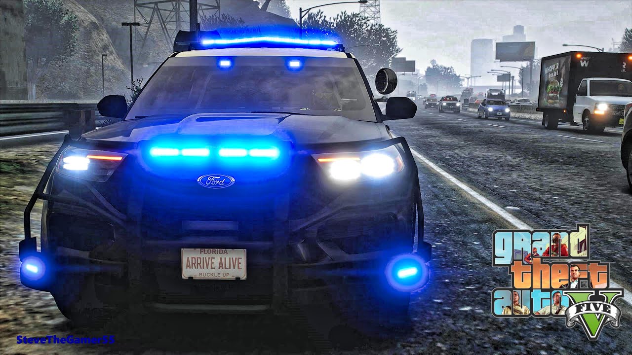 Playing GTA 5 As A POLICE OFFICER Highway Patrol|| FHP|| GTA 5 Lspdfr Mod| 4K
