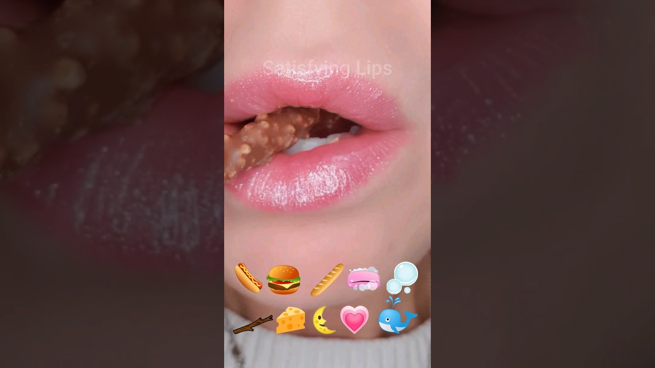 ASMR Satisfying Eating Emoji Food Challenge #asmr #emojichallenge #eatingsounds