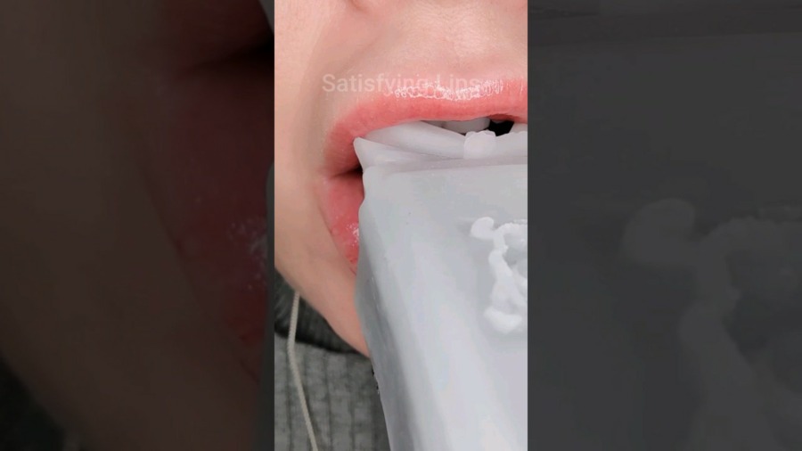 ASMR Satisfying Eating Wax Frangrance Bottle #asmr #fragance #satisfyingsounds