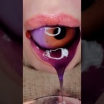 ASMR Satisfying Eating Gummy Eyeball In Honey 👁🍯 #asmr #honey #asmreating