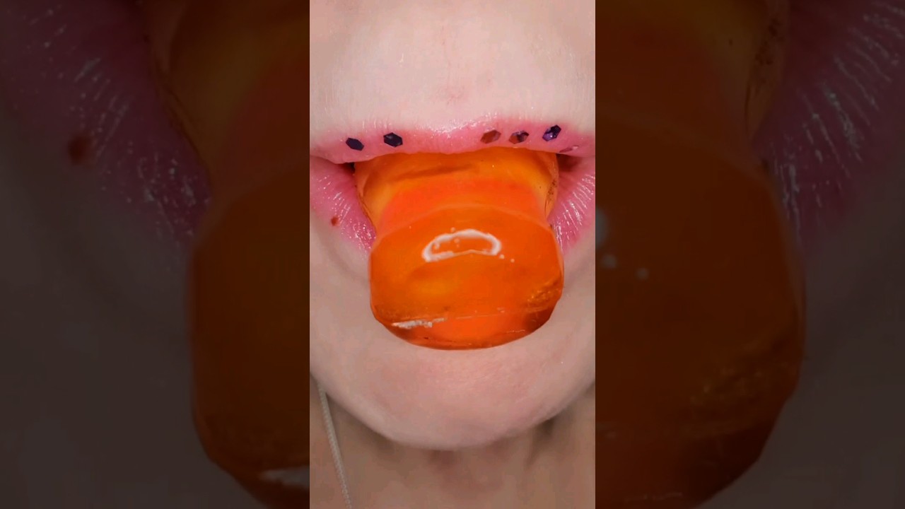 ASMR Satisfying Eating Tasty Gummy Bottles #asmr #gummy #mukbang
