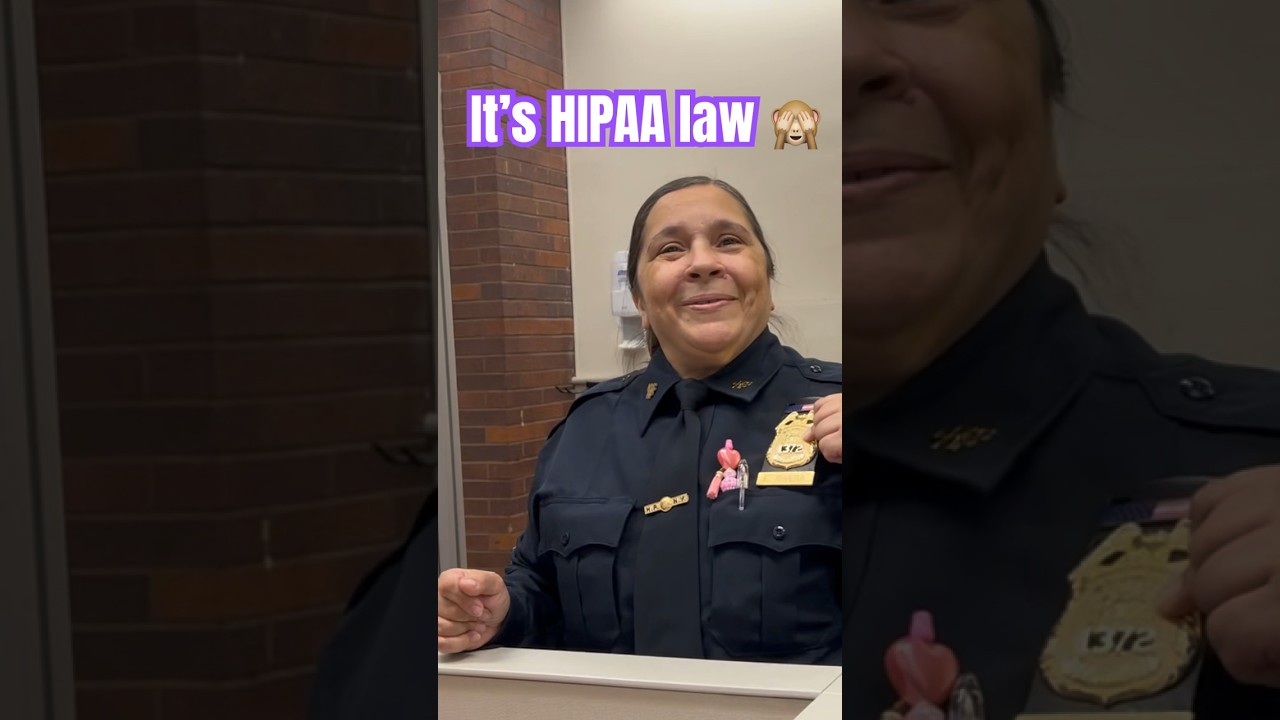 It’s HIPAA LAW 🙈 #1stamendment #police #copwatch
