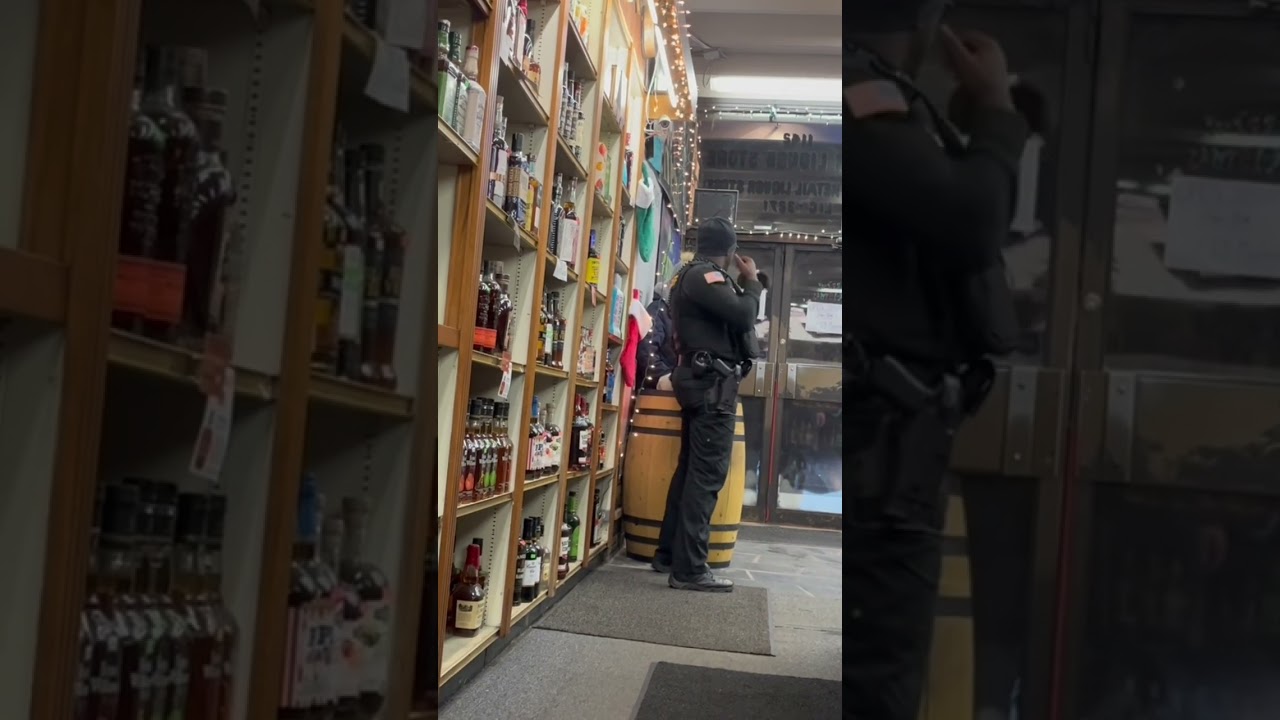 Sheriff caught patrolling inside liquor store?