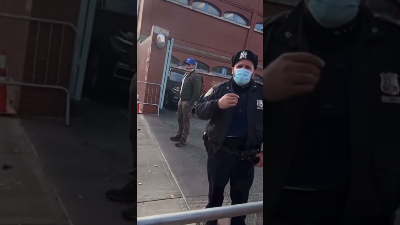 Nosey NYPD officer does walk of shame #1stamendment
