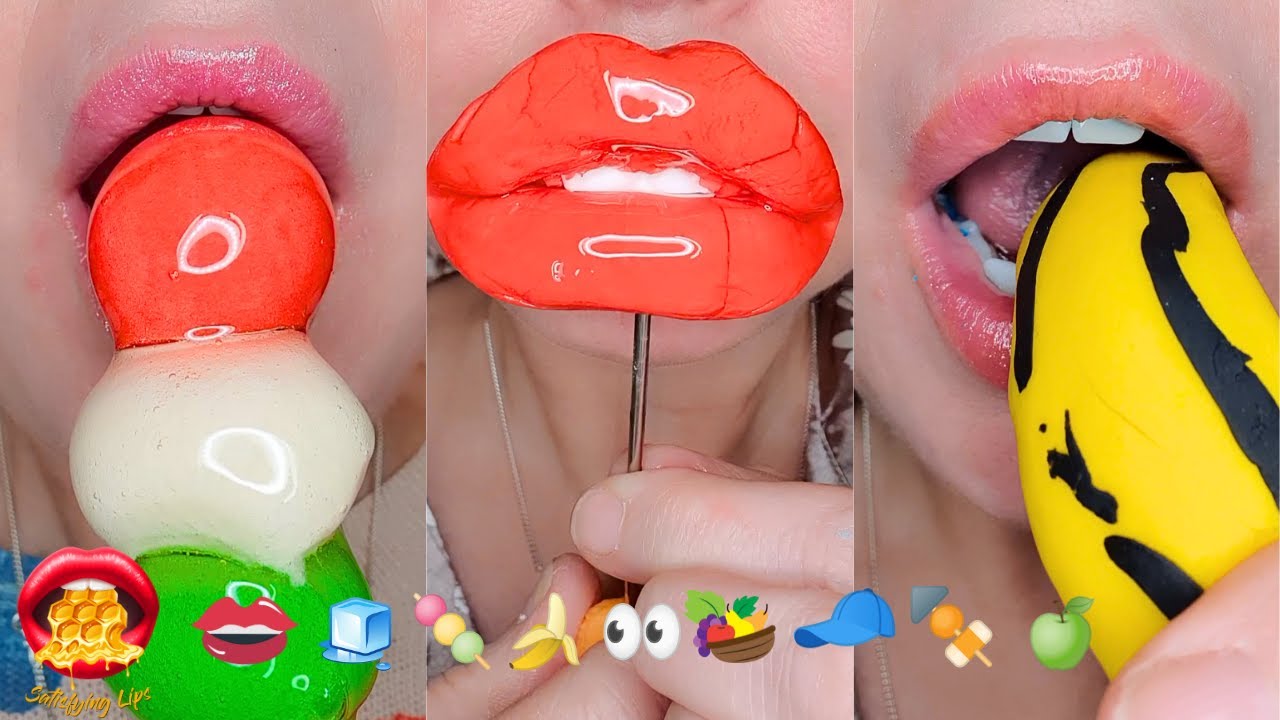 Satisfying ASMR Emoji Food Challenge LUK CHUP FONDANT TANGHULU 먹방