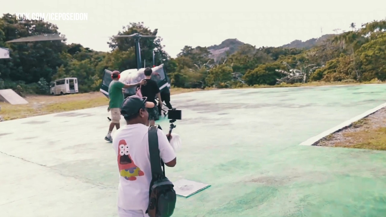 Ice Poseidon, Deepak and Kangjoel fly a helicopter in the Philippines