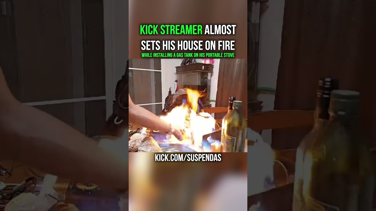 Kick streamer almost sets his house on fire #prepper #offgridliving