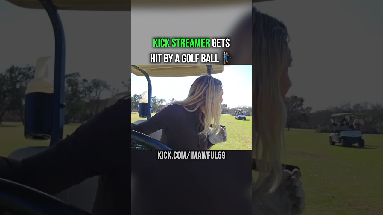 Kick streamer gets hit by a golf ball #golf #golfing