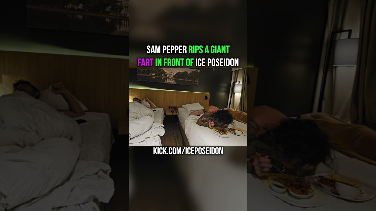 Sam Pepper rips a giant fart in front of Ice Poseidon..😂 #kickclips #fart